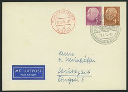 GANZSACHEN PP 12/1 BRIEF, 1954, Privatpostkarte 5 + 4 Pf. Heuss I, Sonderstempel, Pracht - Altri & Non Classificati
