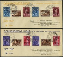 BELGIEN 781-89I,II BRIEF, 18.5.1947, COMMEMORATIVE FLIGHT, Brüssel-New York, 3 Verschiedene Flugpostbelege, Pracht, Müll - Sonstige & Ohne Zuordnung