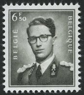 BELGIEN 1196 **, 1960, 6.50 Fr. Grauschwarz, Pracht, Mi. 90.- - Other & Unclassified