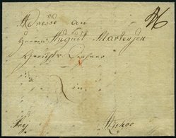 DÄNEMARK 1833, Brief Mit Inhalt Von Kopenhagen Nach Itzehoe, Handschriftlich Frey Und Rückseitiges Lacksiegel, Pracht - Used Stamps