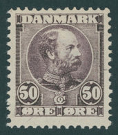 DÄNEMARK 51 *, 1905, 50 Ø Dunkellila, Falzrest, Pracht, Mi. 60.- - Usati