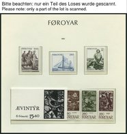 FÄRÖER **, 1975-2000, Komplette Sammlung Färöer Auf Leuchtturm Falzlosseiten, Pracht, Mi. 635.- - Islas Faeroes