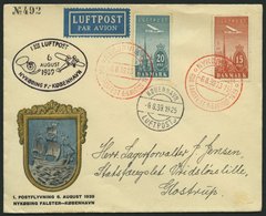 ERSTFLÜGE 6.8.1939, Nyköping-Kopenhagen, Prachtbrief - Other & Unclassified