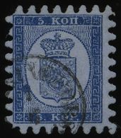 FINNLAND 3B O, 1865, 5 K. Blau Auf Graublau, Praktisch Alle Zungen, Pracht - Usati