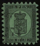 FINNLAND 6Ax O, 1872, 8 P. Schwarz Auf Gelbgrün, Fast Alle Zungen Vollständig, Pracht, Mi. 500.- - Gebraucht