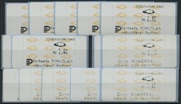 FINNLAND A 12.3,12.4 **, Automatenmarken: 1992, Je 7 Verschiedene Wertstufen Perheelle Pohljolan Und Osta Ikimerkki, Pra - Used Stamps