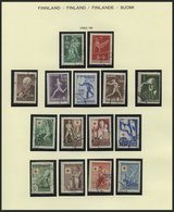 SAMMLUNGEN O,**, *, Fast Nur Gestempelte Komplette Sammlung Finnland Von 1945-90 Im Schaubekalbum Mit Markenheftchen Und - Gebraucht