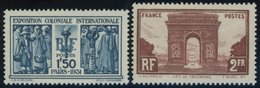 FRANKREICH 262/3 **, 1931, Kolonialausstellung Und Triumphbogen, Postfrisch, 2 Prachtwerte, Mi. 120.- - Other & Unclassified