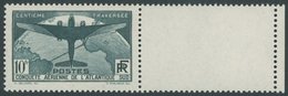 FRANKREICH 327 **, 1936, 10 Fr. Ozeanüberquerung Mit Rechtem Leerfeld, Pracht - Other & Unclassified