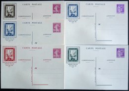 GANZSACHEN 1937, 20 Und 40 C. Ganzsachenkarten Pexip Paris, 5 Verschiedene Ungebrauchte Karten, Pracht - Other & Unclassified