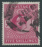 GROSSBRITANNIEN 116 O, 1902, 5 Sh. Karmin, Pracht, Mi. 120.- - Sonstige & Ohne Zuordnung