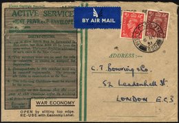 BRITISCHE MILITÄRPOST 222/3 BRIEF, 1951, 1 Und 11/2 P. König Georg VI Mit K2 FIELD POST OFFICE/630 Auf Feldpostbrief, Fe - Usados