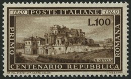 ITALIEN 773 **, 1949, 100 L. Republica Romana, Pracht, Mi. 300.- - Nuevos