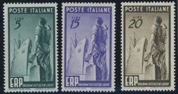 ITALIEN 774-76 **, 1949, Marshall-Plan, Postfrischer Prachtsatz, Mi. 130.- - Ungebraucht