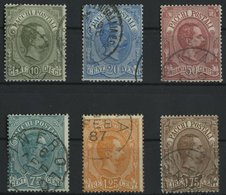 PAKETMARKEN Pa 1-6 O, 1884, König Umberto, üblich Gezähnter Prachtsatz, Mi. 250.- - Paquetes Postales