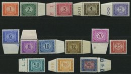 PORTOMARKEN P 74-87 **, 1947/54, Ziffer, Wz. 3, Prachtsatz, Mi. 420.- - Sin Clasificación