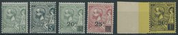 MONACO 49-53 **, 1921/2, Fürst Albert I, 5 Postfrische Kabinettwerte, Mi. 55.- - Altri & Non Classificati