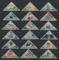 DIENSTMARKEN D 40-57 *, 1953, Verkehrsmittel, Falzrest, Prachtsatz - Postage Due