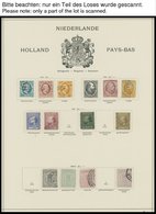 SAMMLUNGEN, LOTS O,* , Fast Nur Gestempelte Sammlung Niederlande Von 1852-1944 Auf Schaubekseiten (Text Bis 1957), Mit G - Niederlande