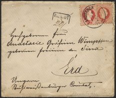 ÖSTERREICH 37II BRIEF, 1878, 5 Kr. Rot, Feiner Druck, 4x (dabei Ein Paar Rückseitig) Auf Reco-Brief Von LANDSKRON Nach E - Sonstige & Ohne Zuordnung