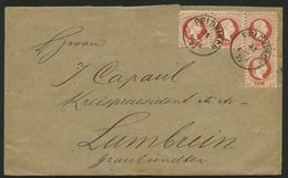 ÖSTERREICH 37II BRIEF, 1877, 5 Kr. Rot, Feiner Druck, Im Dreierstreifen Und Einzelmarke Auf Brief Von FELDKIRCH In Die S - Sonstige & Ohne Zuordnung