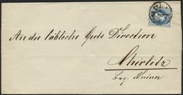 ÖSTERREICH 38I BRIEF, 1872, 10 Kr. Blau, Grober Druck, Auf Brief Von BRÜNN Nach Chirlitz, Pracht - Otros & Sin Clasificación