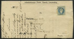 ÖSTERREICH 38Ic BRIEF, 1869, 10 Kr. Hellblau, Grober Druck, Auf Brief Mit K1 LEMBERG, Pracht - Sonstige & Ohne Zuordnung