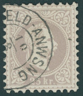 ÖSTERREICH 1867-1918 40IIa O, 1881, 25 Kr. Lilagrau, Feiner Druck, Pracht, Gepr. Zenker Mit Befund, Mi. 180.- - Altri & Non Classificati