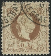 ÖSTERREICH 41II O, 1867, 50 Kr. Braun, Feiner Druck, Pracht, Mi. 200.- - Other & Unclassified