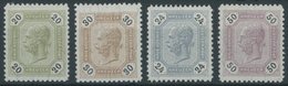 ÖSTERREICH 1867-1918 63-66 **, 1891, Franz Joseph, Wertziffer Auf Weißem Grund, Postfrischer Prachtsatz - Otros & Sin Clasificación