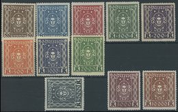 ÖSTERREICH 1918-1938 398-408A **, 1922, Frauenkopf, Gezähnt L 121/2, Postfrischer Prachtsatz (11 Werte), Mi. 100.- - Gebraucht