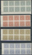 ÖSTERREICH 1918-1938 409-16 **, 1921, Zeitungsmarken In Zehnerblocks, Postfrisch, Pracht, Mi. 100.- - Used Stamps