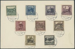 ÖSTERREICH 1918-1938 433-41 BrfStk, 1923, Landeshauptstädte Mit Tagesstempeln Auf Umschlag, Prachtsatz - Used Stamps