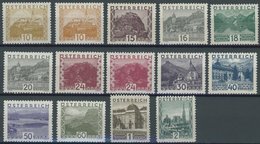 ÖSTERREICH 1918-1938 498-511 *, 1929, Landschaften, Falzreste, Prachtsatz - Usati