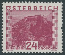 ÖSTERREICH 1918-1938 505vL **, 1930, 24 G. Dunkelrosakarmin Mit Senkrecht Versetztem Zahnloch, Postfrisch, Pracht, Mi. 9 - Used Stamps