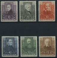 ÖSTERREICH 524-29 *, 1931, Dichter, Falzreste, Prachtsatz - Gebraucht