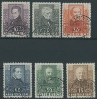 ÖSTERREICH 1918-1938 524-29 O, 1931, Dichter, Prachtsatz, Mi. 270.- - Gebraucht