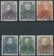 ÖSTERREICH 1918-1938 524-29 O, 1931, Dichter, üblich Gezähnter Prachtsatz, Mi. 270.- - Usati