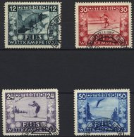 ÖSTERREICH 551-54 O, 1933, FIS I, Sonderstempel, üblich Gezähnter Prachtsatz - Gebraucht