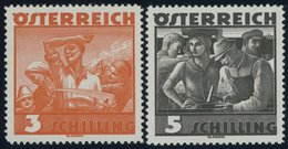 ÖSTERREICH 1918-1938 586/7 **, 1936, 3 Und 5 S. Trachten, Postfrisch, 2 Prachtwerte, Mi. 105.- - Gebraucht