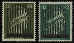 ÖSTERREICH 672/3II **, 1945, 30 Und 42 Pf. Gitteraufdruck, Type II, 2 Prachtwerte, Gepr. Sturzeis, Mi. 105.- - Autres & Non Classés