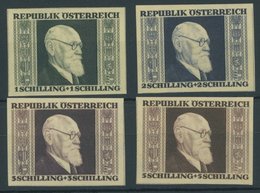 ÖSTERREICH 1945-1949 772-75B **, 1946, Renner, Ungezähnt, Postfrischer Prachtsatz, Mi. 280.- - Sonstige & Ohne Zuordnung