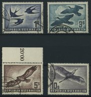 ÖSTERREICH 984-87 O, 1953, Vögel, Prachtsatz, Mi. 300.- - Gebraucht