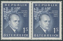 ÖSTERREICH AB 1950 1033I Paar **, 1957, 1 S. Wildgans Mit Plattenfehler Gebrochene 2 In 1932, Im Paar Mit Normaler Marke - Usados