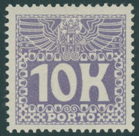 PORTOMARKEN P 46 *, 1911, 10 Kr. Dunkelviolettgrau, Falzrest, Pracht, Mi. 300.- - Portomarken