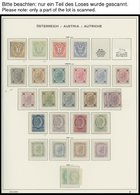 SAMMLUNGEN *,** , 1883-1919, Ungebrauchte Sammlung Österreich Mit Zahlreichen Guten Werten Und Sätzen, Meist Prachterhal - Colecciones