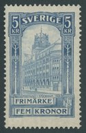 SCHWEDEN 54 *, 1903, 5 Kr. Hauptpostamt, Mehrere Falzreste, Feinst, Mi. 200.- - Sonstige & Ohne Zuordnung