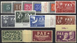 SCHWEIZ BUNDESPOST 447-59 **, 1945, PAX, Prachtsatz, Mi. 500.- - Sonstige & Ohne Zuordnung