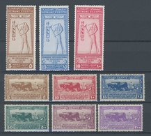 ÄGYPTEN 94-102 *, 1925/6, Geographenkongress Und 12. Landwirtschafts-und Industrieausstellung, Falzrest, 2 Prachtsätze,  - Covers & Documents