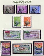 GUINEA **, Fast Komplette Postfrische Sammlung Guinea Von 1959-63, Mi.Nr. 1-25 In Viererblocks, Mit Mi.Nr. 49-53 Etc., P - Guinea (1958-...)